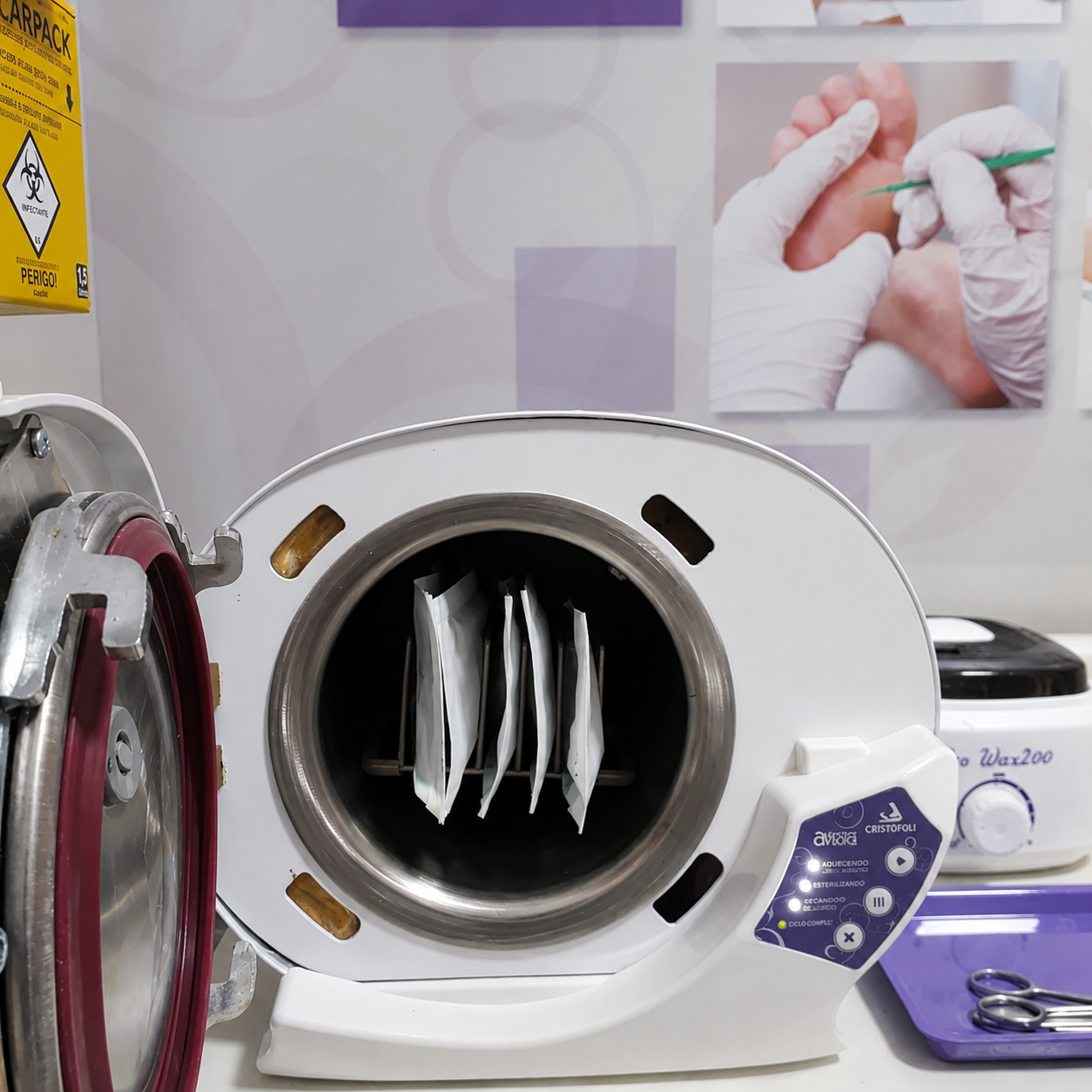 Autoclave para esterilização dos instrumentos