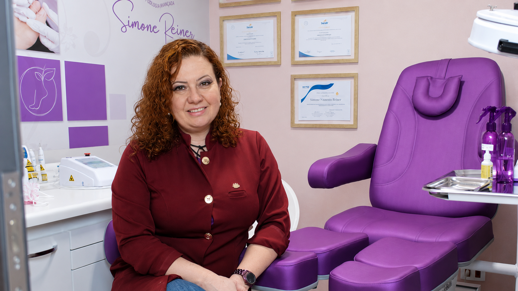 Simone Reiner, podóloga responsável pela Clinic Podologia Avançada